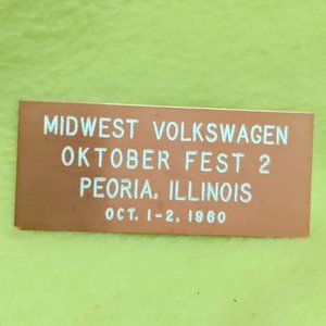 Midwest Volkswagen OKTOBER FEST 2 oct. 1-2, 1960 Peoria Illinois